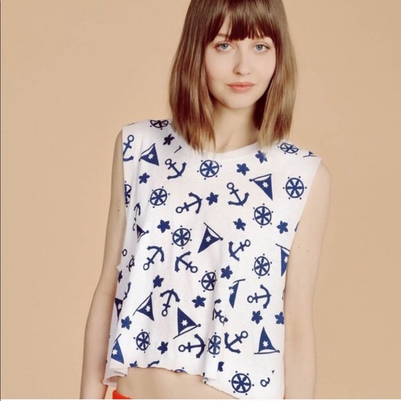 Wildfox Tops - WILDFOX Delta Gamma Anchor Tank